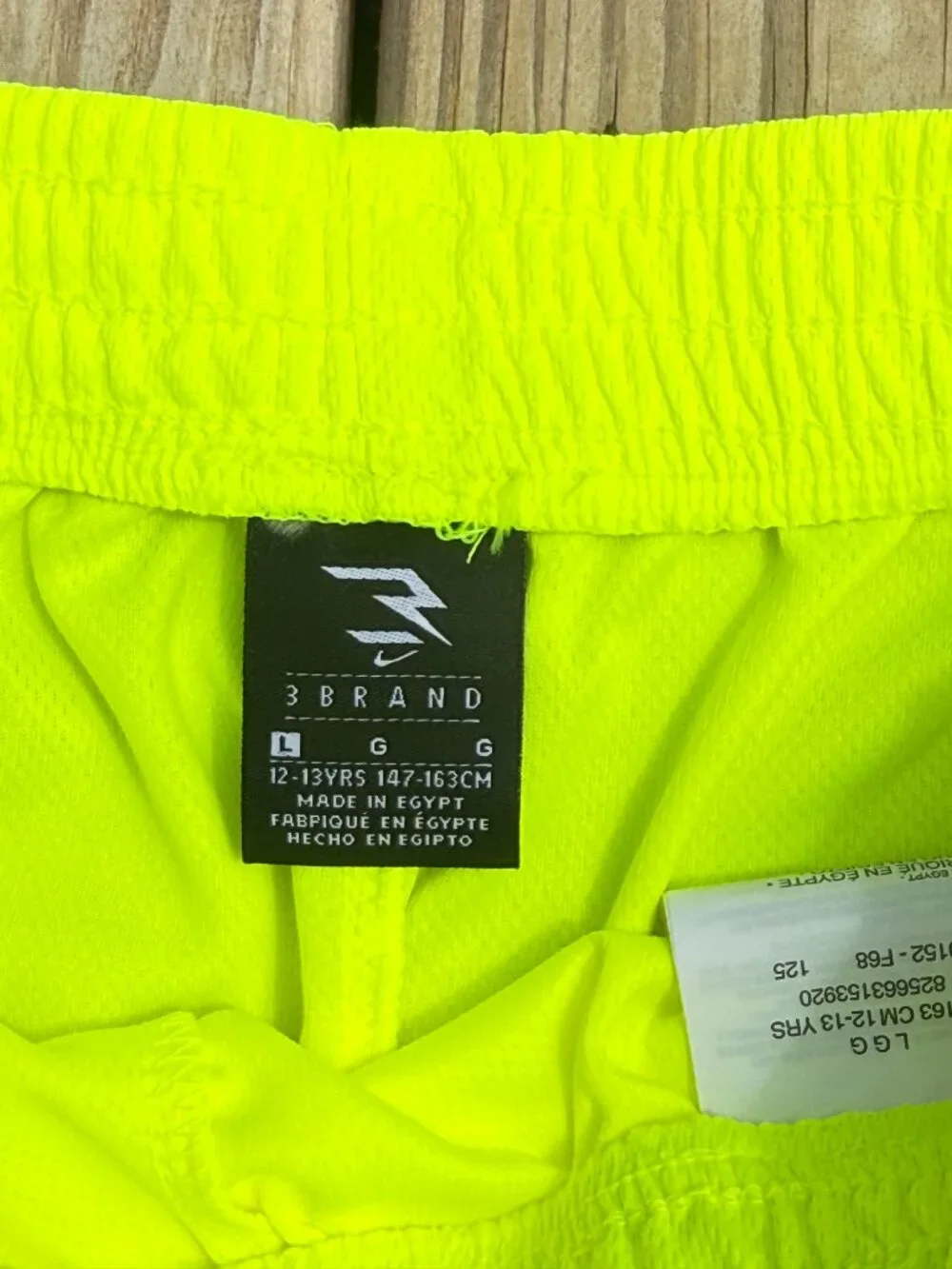 Nike 3BRAND Volt Mesh Shorts Boys L Y2K Athleisure Sportcore NWT Neon 3925
